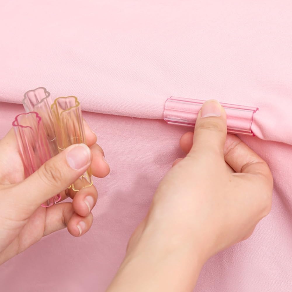 couponhub Pack of 24 Bed Sheet Grippers Fasteners Bed Sheet Clips Keep Sheets Snug,Transparent