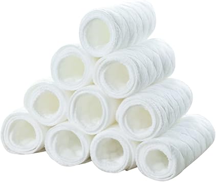 10pcs Ply Organic Cloth Diapers Reusable Washable Nappies for Newborns Soft Absorbent Cotton Design Option