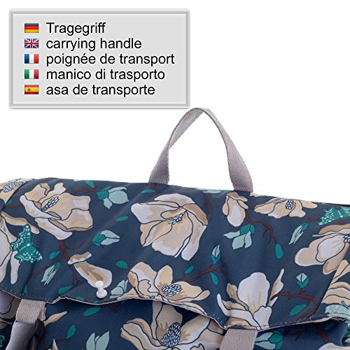 Andersen Shopper Royal mit 3-Speichenrad Ø 25 cm und 37 Liter Tasche Basil Magnolia blau, wasserdicht – Bild 5