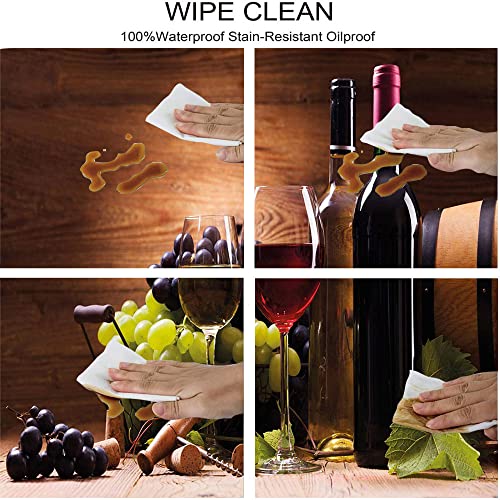 Wine Round Tablecloth With Elastic Edge, Glasses Of Red And White Wine Served With Grapes French Gourmet Tasting, 3D Printing Design, For Dining Tables, Buffet Parties And Camping, Fit For 62" Table #TOP2