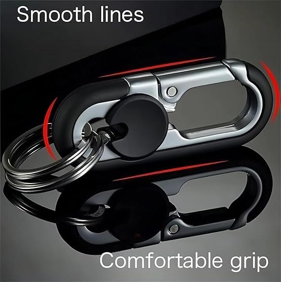 Image of BIRDLINE Multifunctional Car Keychain for Men & Women - Metal Key Ring, Durable, Stylish & Versatile Key Holder for Car, Bike, Bags & Gifts - Sleek Modern & Classic Design.