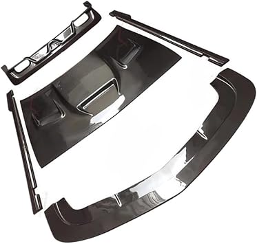 Car Body Kit Carbon Fiber Side Skirts Compatible with Dodge Challenger 2013-2019 Front Lip, and Rear Lip Modification