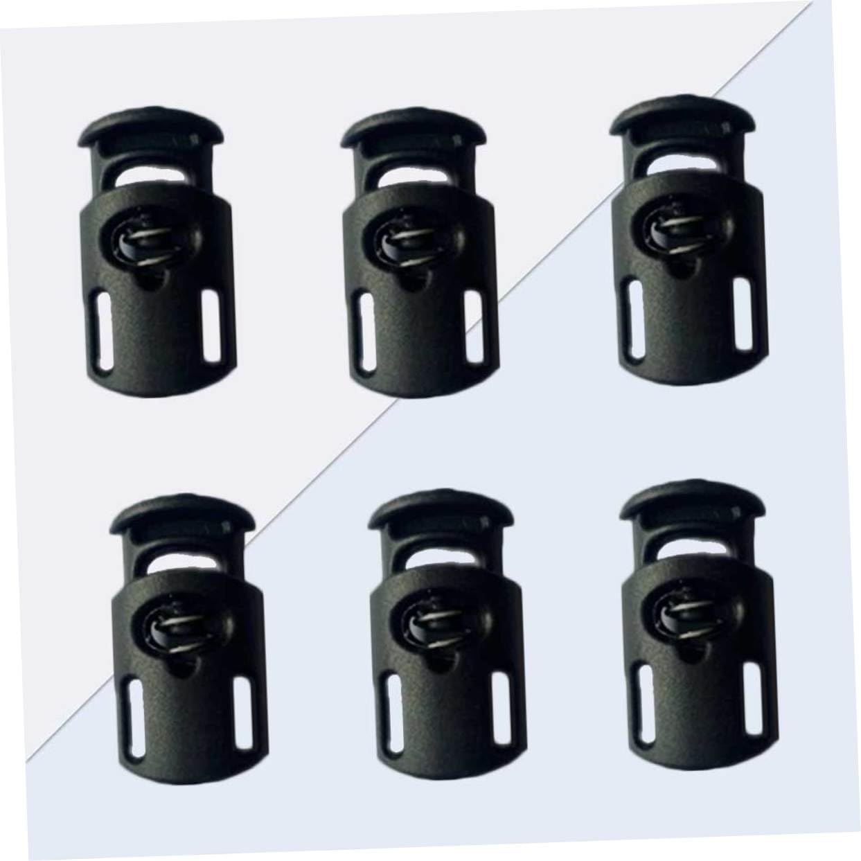 Hohopeti 500pcs Rope Cord Locks Plastic Spring Toggle Loop Cord Locks for Drawstring Luggage and Outdoor Activities