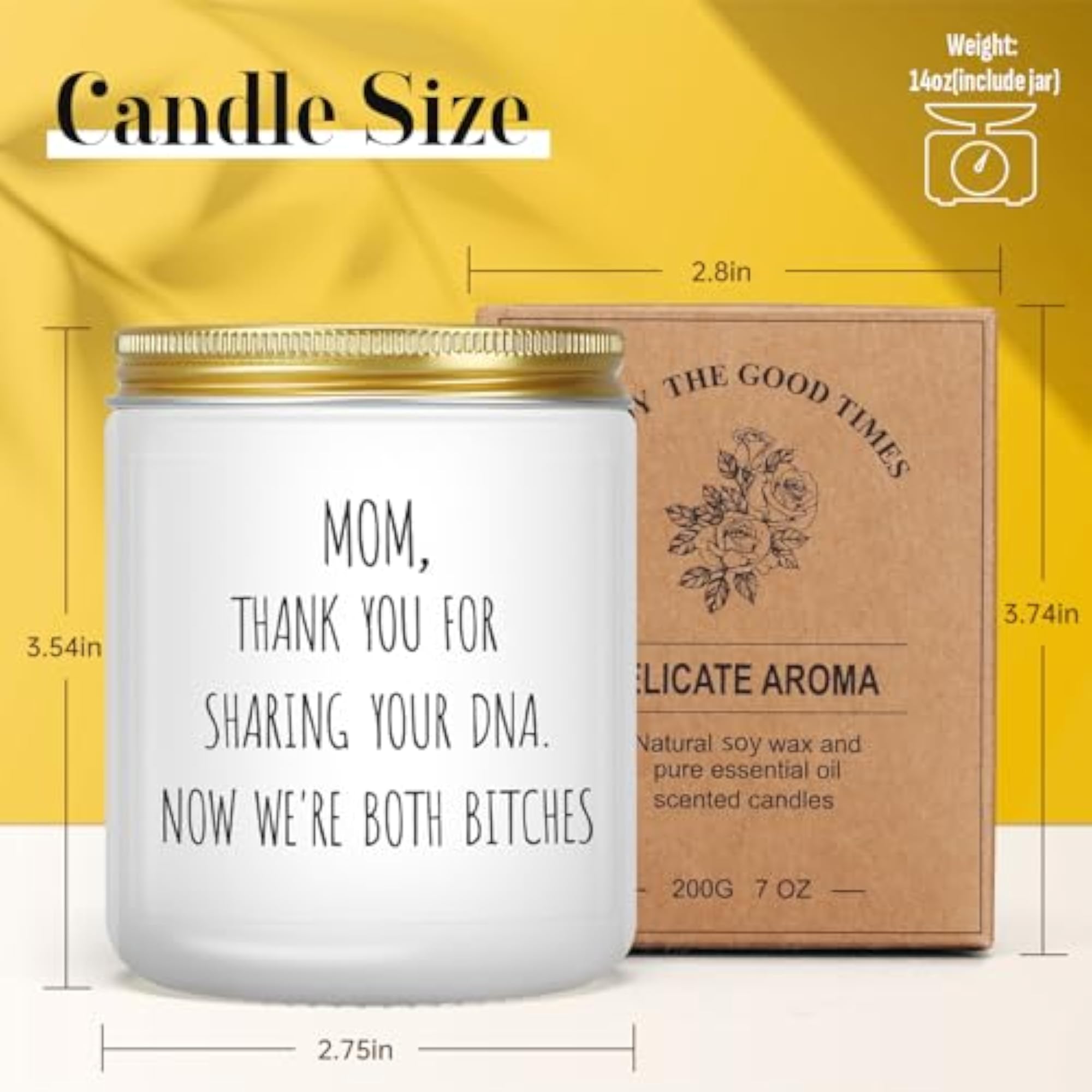 Funny Mother's Day Lavender Candle, Unique Gift