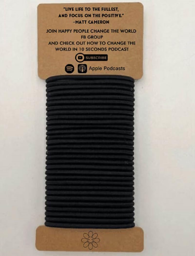 Generic 30pcs Elastic Hair Bands Ties eco-friendly biodegradable organic cotton hair ties For girls, Black