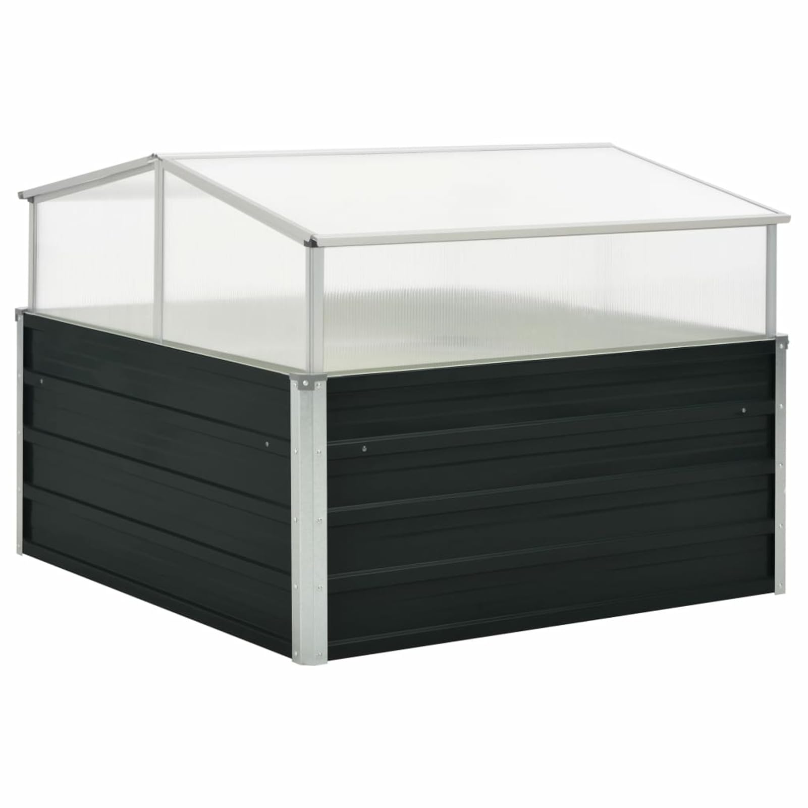 LAPOOH Serra Antracite 100x100x77 cm in Acciaio Zincato,Casa e Giardino,Prato e giardino,Giardinaggio,Serra da Giardino(SPU:45724)