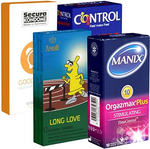 Kondomotheke's Long Love Mix A (Amor, Control, Manix, Secura) - selection of retarding condoms