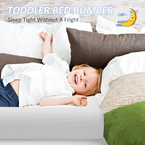 HAVARGO Bed Bumpers for Toddlers Foam Bed Rail Guard 2 Pack Non-Slip Bottom Washable Cover for Twin, Full, Queen and King Size Beds by HAVARGO - Used condition - Image 5