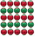 PUREPET Bulk Dog Tennis Ball Toys Naughty or Nice Holiday Christmas Themed Red Green (100 Balls)