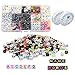Produktbild SIMUER Buchstaben Perlen, Acryl Würfelperlen Cube A-Z Alphabet Beads, Acrylperlen Spacer Perlen 7mm Rund Perlenmischung Perle zum fädeln für Armbänder Auffädeln, Halsketten Schmuck DIY Basteln