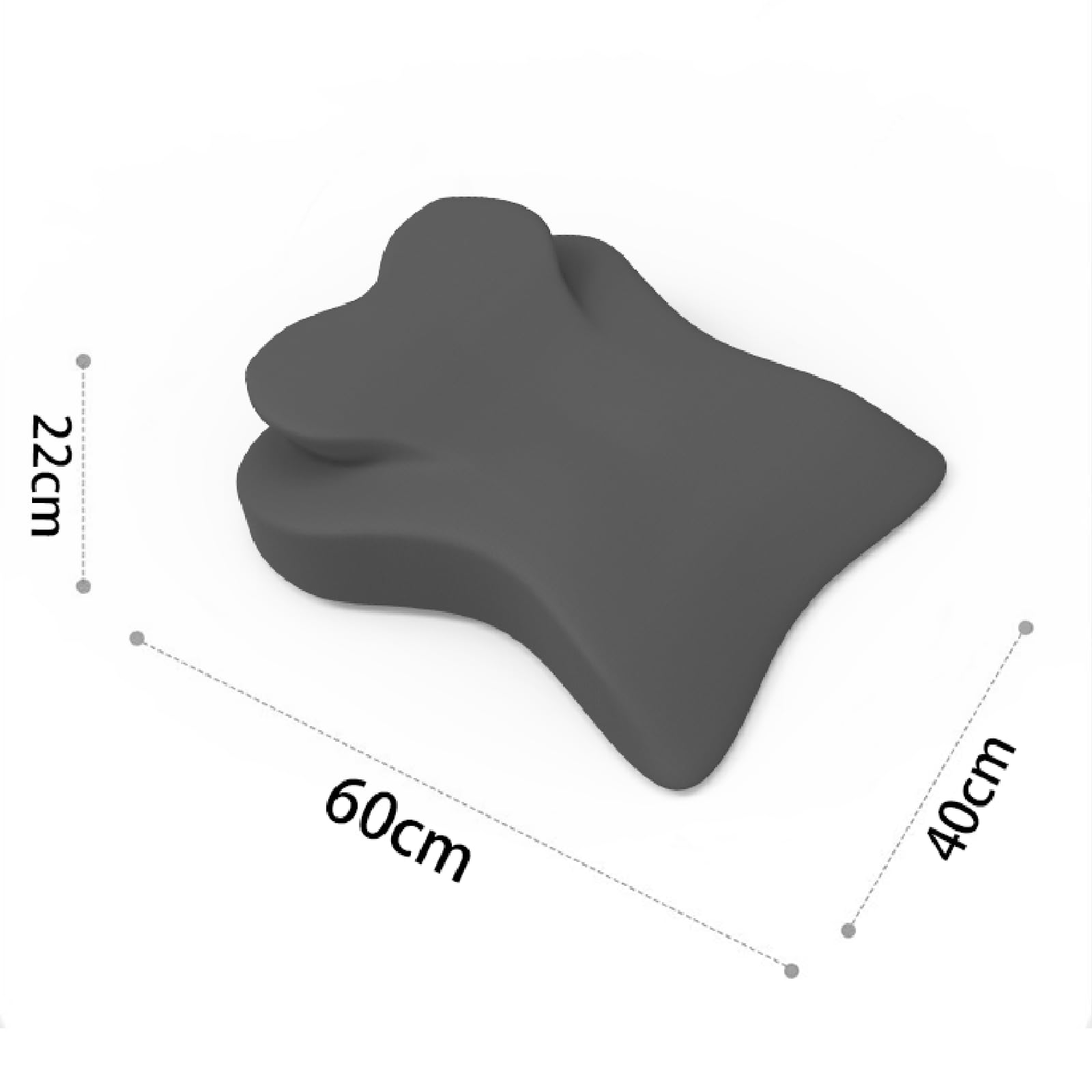 Ergonomiczna Poduszka Z Pianki Memory Do Leżenia Na Brzuchu, Sweet Spot Pillow Z Podparciem Szyi I Lędźwi, Idealna Do Czytania, Relaksu I Pozycji Pronej,Dark gray-60x40x22cm