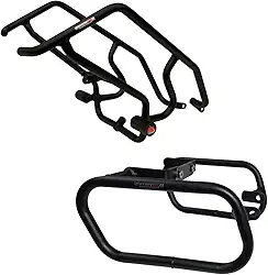 Kit Protetor de Motor e Carenagem Com Apoio para Pés + Protetor Traseiro com Apoio p/Bolsas Laterais Coyote - Pop 110