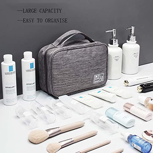 Image of Styleys Travel Cosmetic Bag for Men Women, Hanging Toiletry Bag, Makeup Pouch, Waterproof Makeup Cosmetic Bag Travel Organizer for Accessories, Shampoo (Purple - S11087)