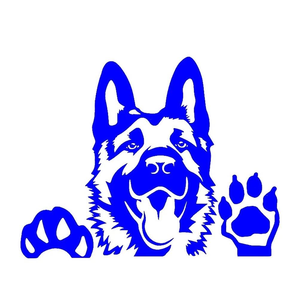 Car Stickers Vinyl Decal Shepherd Dog Motorcycle Decorative Accessories Creative Laptop(Blue)