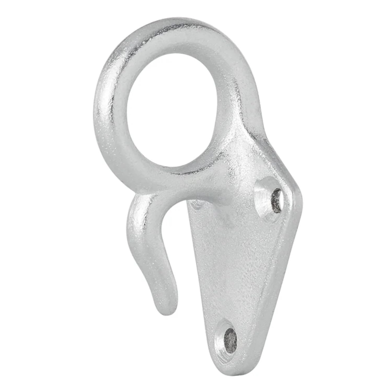 50 STK Dreilochplanenhaken Anhänger Gusseisen feuerverzinkt 70 x 40 mm | ilberne Metallhaken mit je 56 g, als Planenhaken, Netzhaken, Spannhaken und Zurrhaken für Anhänger nutzbar