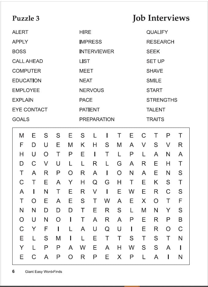 Giant Easy Word-Finds Word Search Puzzle Book image 4
