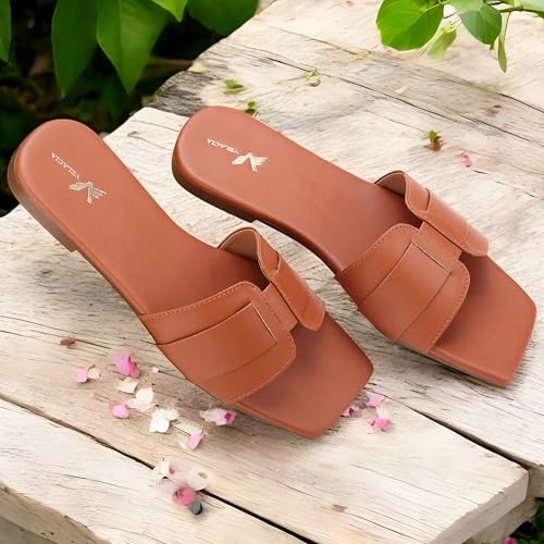 Image of Women's Leather Sandal, Faux Leather, Comfortable and Stylish Wedges Soft Cushion Footbed For Women & Girls For Casual Wear & Formal Wear Occasions(Teal 3)