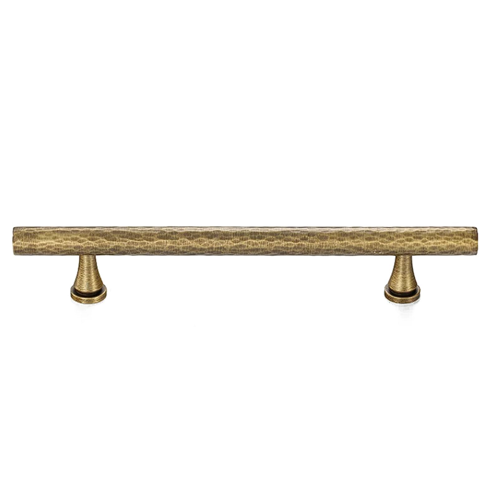 Chenhoju One Color Antique Bronze Hammered Cabinet Pulls T-Type Double Hole Options Ideal For Dressers, Wardrobes, Kitchen Cabinets Cabinet Pulls(188Mm)