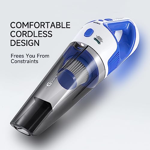 Gogoing Handheld Vacuum Cordless, Car Vacuum With Powerful Suction [9000Pa], Rechargeable Hand Held Vacuum, Portable Mini Hand Vacuum With Large Dirt Bowl, 3 Versatile Attachments & Cleaning Brush #TOP4