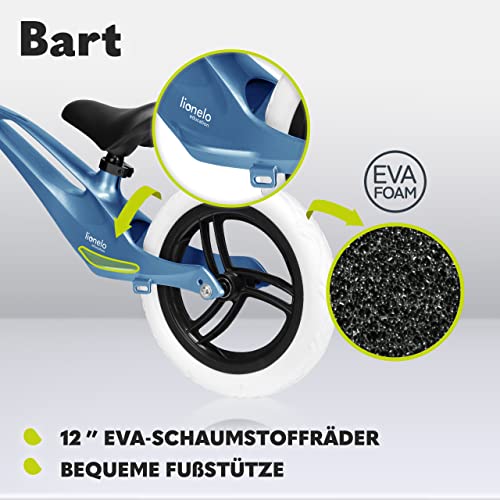 Lionelo Bart Laufrad ab 2 Jahre bis zu 30 kg, Magnesiumrahmen, 12 Zoll Räder, Lenkrad und Sattel höhenverstellbar, Lenkradschloss, Fußstütze, Tragegriff, Ultraleicht – Bild 4