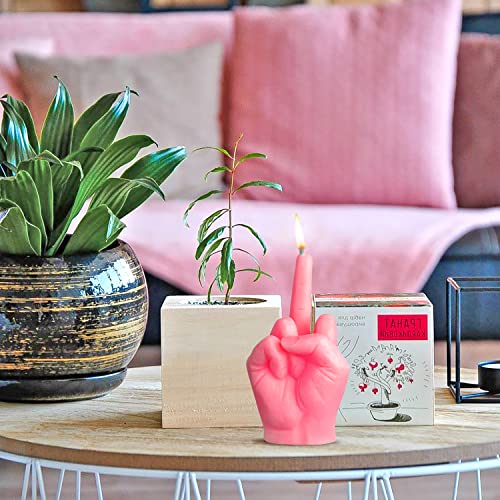 6Sisc Middle Finger Scented Candle Hot Pink Danish Pastel Room Aesthetic Decor Pine Fragrance Candles Natural Vegan Soy Wax Hand Gesture Aromatherapy Candle For Home Bedroom Decoration Birthday Gifts #TOP3