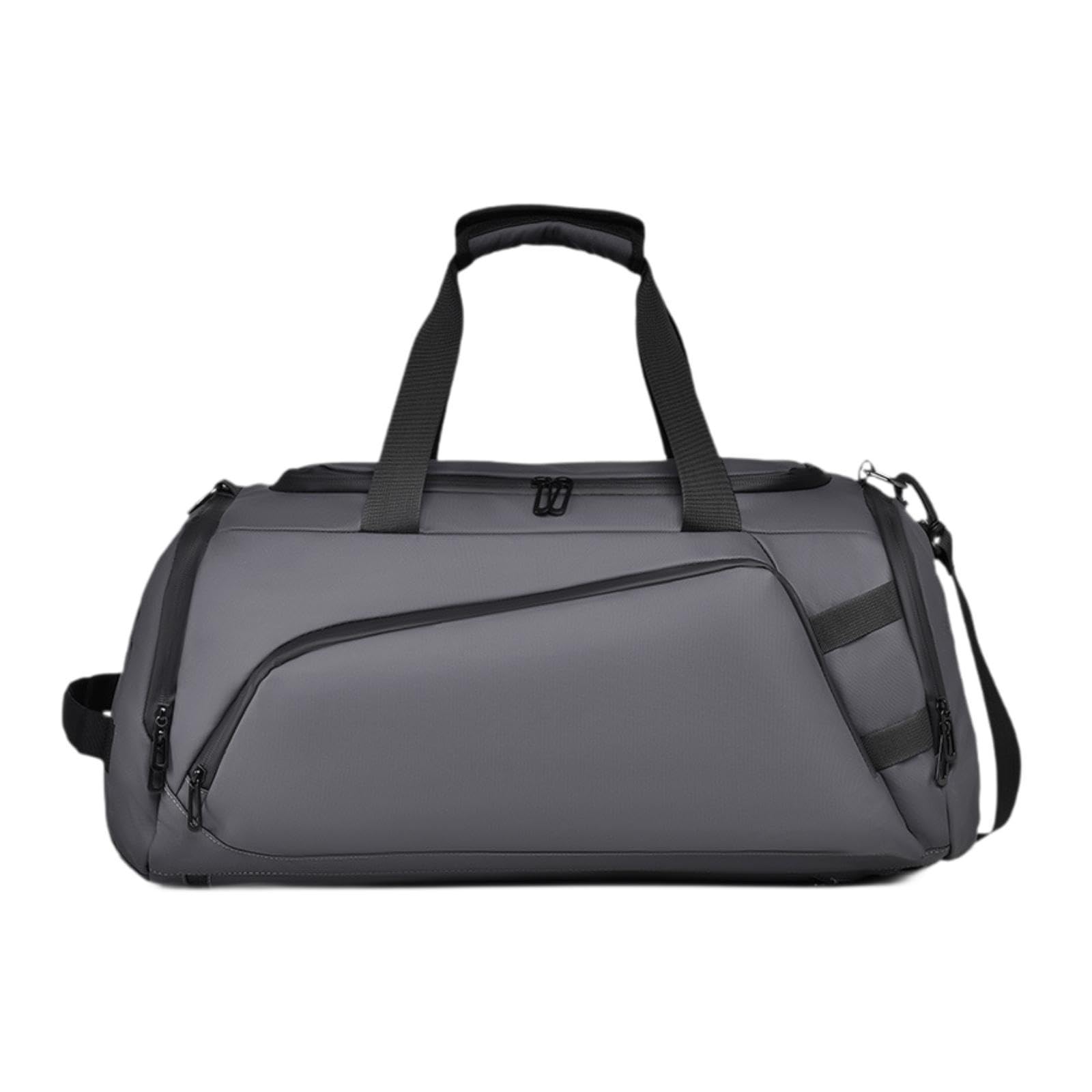 Travel Duffle Bag Sports Gym Bag Large with Shoe Compartment for Gym Weekend Gray-picture-41