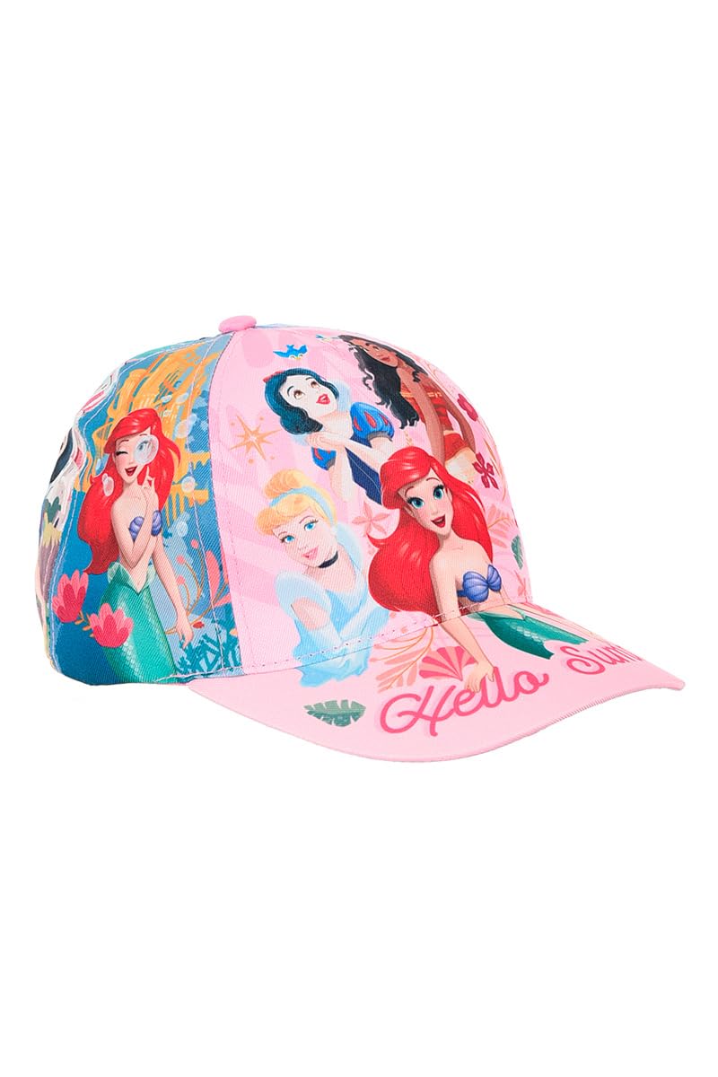 Disney Princesas Gorro para Niñas, Gorra de Beisbol Cenicienta Sirenita Blancanieves Vaiana, Gorra de Verano Infantil