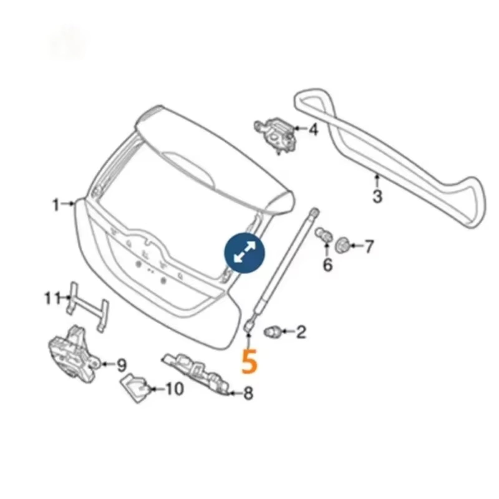 Soportes Elevación Eléctrica Puerta Trasera Izquierda Y Derecha Coche Puntales Repuesto Accesorios 32357573 Compatible Con Volvo Para XC40 536 2018-2023 amortiguador portón eléctrico