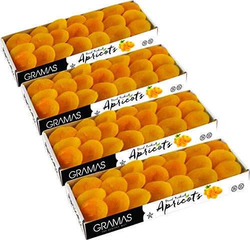 Gramas Dried Turkish Apricots, Vegan, Gluten-Free, Healthy Snack, Non-GMO, No Added Sugar, Kosher (2 lbs.)