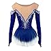 Nnnnydjy Lady's Artistic Figure Ice Skating Competition Dresses Rhythmic Gymnastics Leotards for Girls Fashion Gradient,C,12_15Years