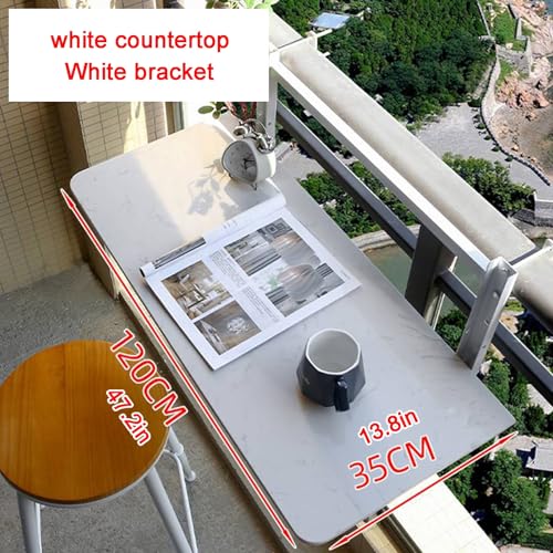 Barre de terrasse pliante réglable pour optimiser les petits balcons - 3