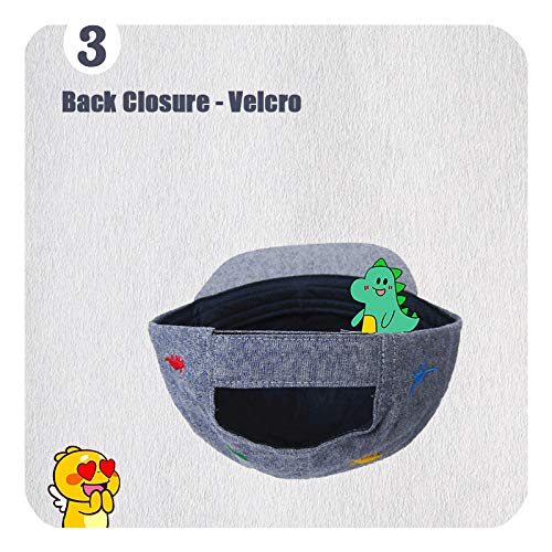 Image of Kids Baseball Cap Childrens Summer Sun Hat Boys Girls Animal Design Cap, DinoEm1, 4-6 Years