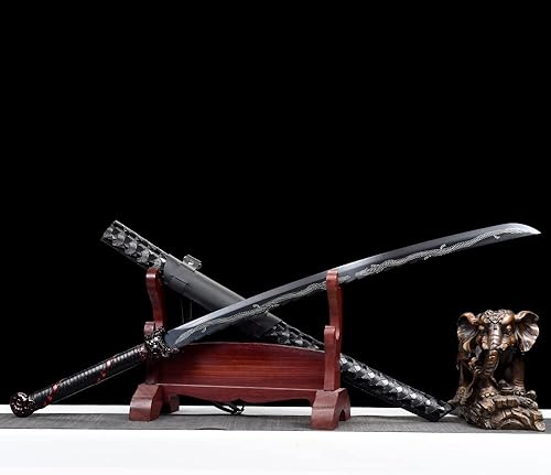 Miniatura 3 de Espada Katana Samurai de metal real Samurai Samurai Real Yuan Quantang Samurai Samurai Samurai pulido a mano Mango de cabeza de tigre afilado y