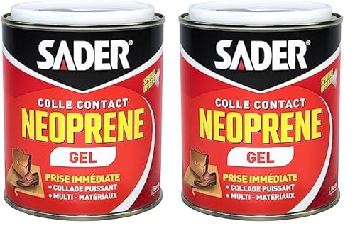 Sader Colle Contact Néoprène Gel Boîte 750 ml (Lot de 2)