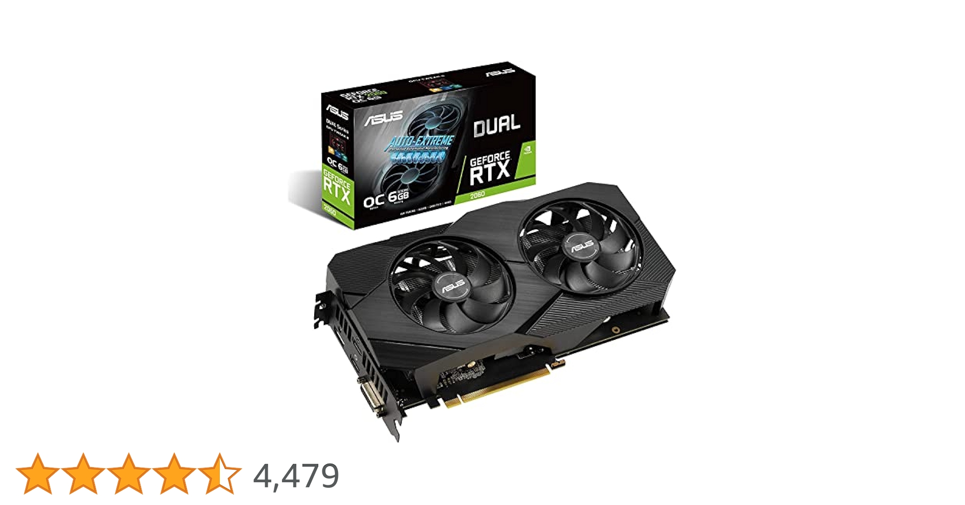 ASUS GeForce RTX 2060 Overclocked 6G GDDR6 Dual-Fan EVO
