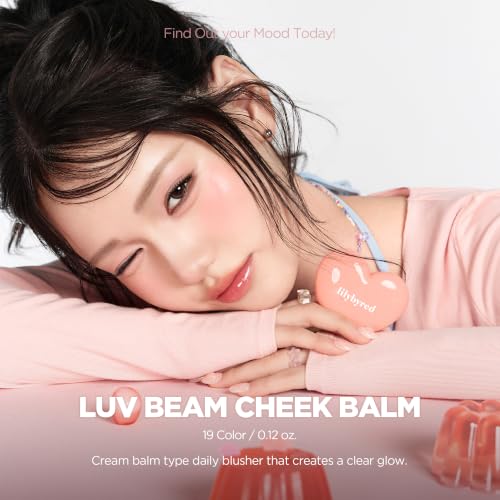 Image of lilybyred Luv Beam Cheek Balm | Heart-Shaped Korean Cream Blush, Semi-Matte, Healthy Glow, Long-Lasting, Blendable & Buildable, Lightweight, Natural-Looking Color, 0.12 oz (11 Cozy Peach Beige)