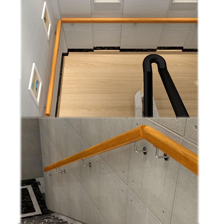 階段手すり 滑り止め付き ベージュ