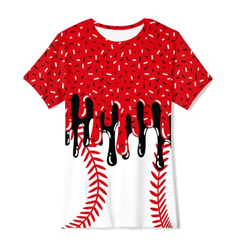 Image of uideazone Tshirts for Boys Kids Short Sleeve T-Shirt 3D Graphic Tee Shirts Tops Clothes 4-16 Years
