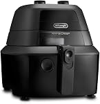 De'Longhi Rapid Crisp Air Fryer, 5-Quart, 1700-Watt XL Cooker, Fries, Crisps, Roasts, Bakes, 5 Preset Functions, Pizza Setting, Up to 20% Faster Cooking, Easy Clean Nonstick, 360° Viewing, Black