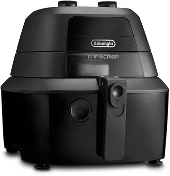 DeLonghi Rapid Crisp Air Fryer, 4-Quart, 1700-Watt Cooker, Fries, Crisps, Roasts, Bakes, Pizza, 4 Preset Temperatures, up to 20% Faster Cooking, Easy Clean Nonstick, FH2133