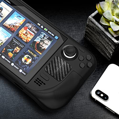 Image of Steam Deck Accessories, Steam Deck Touch Protector, Steam Deck Dust Plug, Steam Deck Silicone Thumb Grip Caps, Vent Dust Filter Cover with Trackpads Skins - 9 in 1