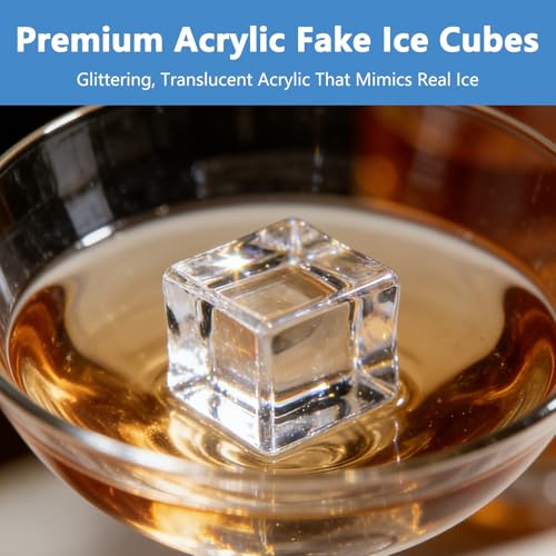100 Cubos de Hielo Falsos Acrílicos 10mm Cuadrados miniatura 3