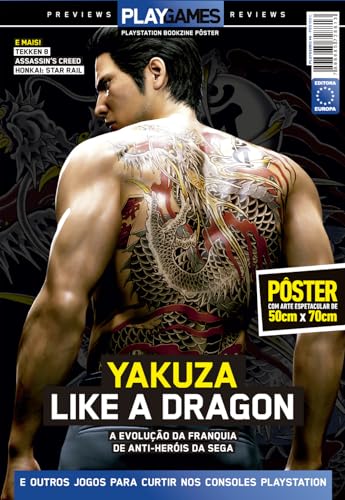 Superpôster PlayGames - Yakuza Like a Dragon (Versão lisa, sem dobras, enviada em tubo protetor)
