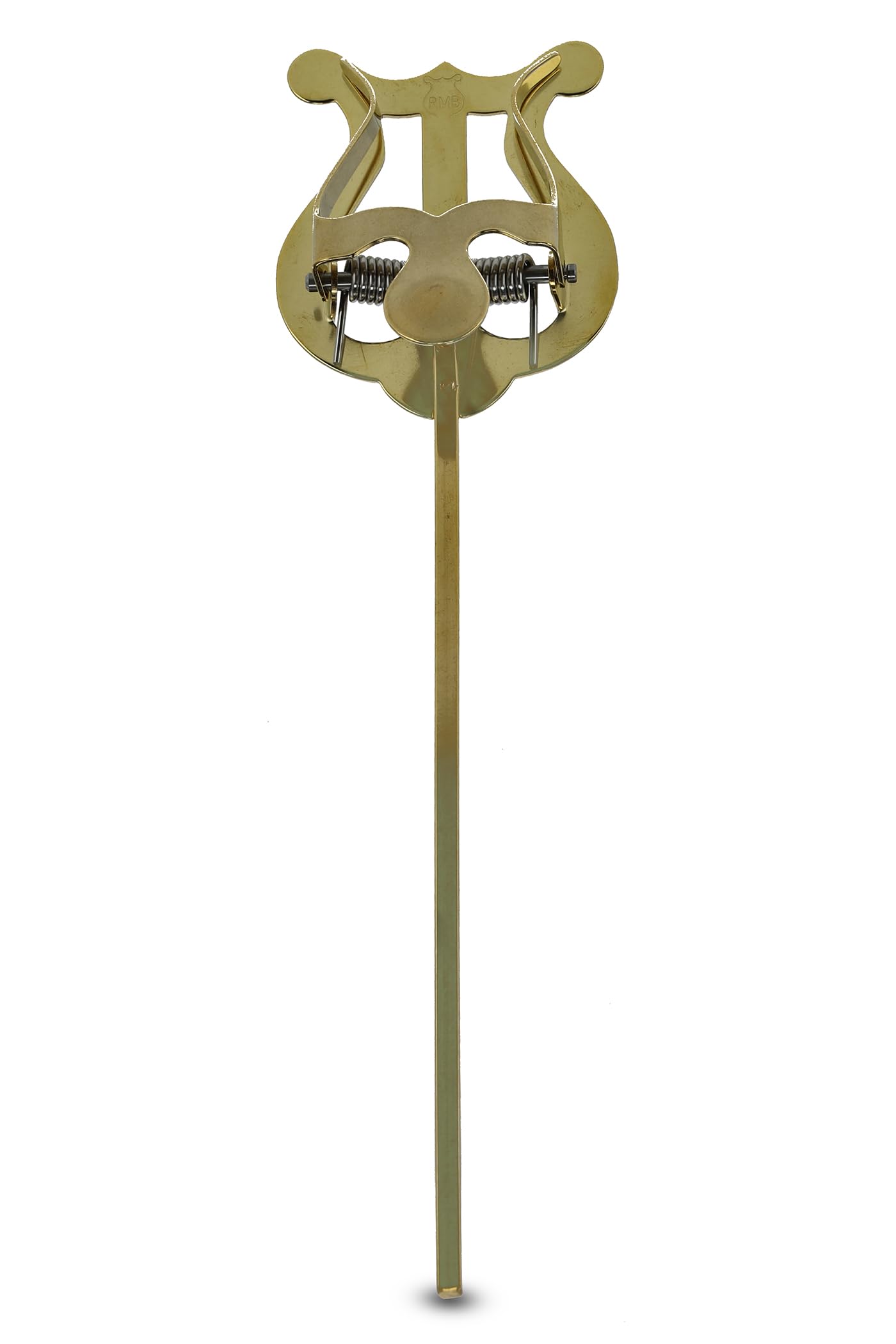 GEWA Marching Music Holder - Brass - Small Lyra - 1 Pusher - Stem Length 14 cm