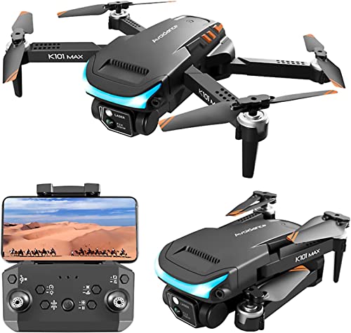 Mini drone para adultos iniciantes com câmera FPV HD 1080p, drone com câmera quadricóptero RC com retenção de altitude, aterrissagem de uma tecla, evitar obstáculos, ajuste de...