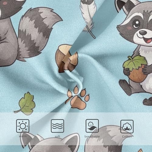 Toddler Girl Panties, Cute Cartoon Raccoons Girls Underwear Cotton, 2T–8 Years3