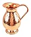 Evercrafting Brocca in Rame martellato a grossi Grassi con Fondo, Acqua di conservazione per servire, buoni benefici per la Salute, 2300 ml