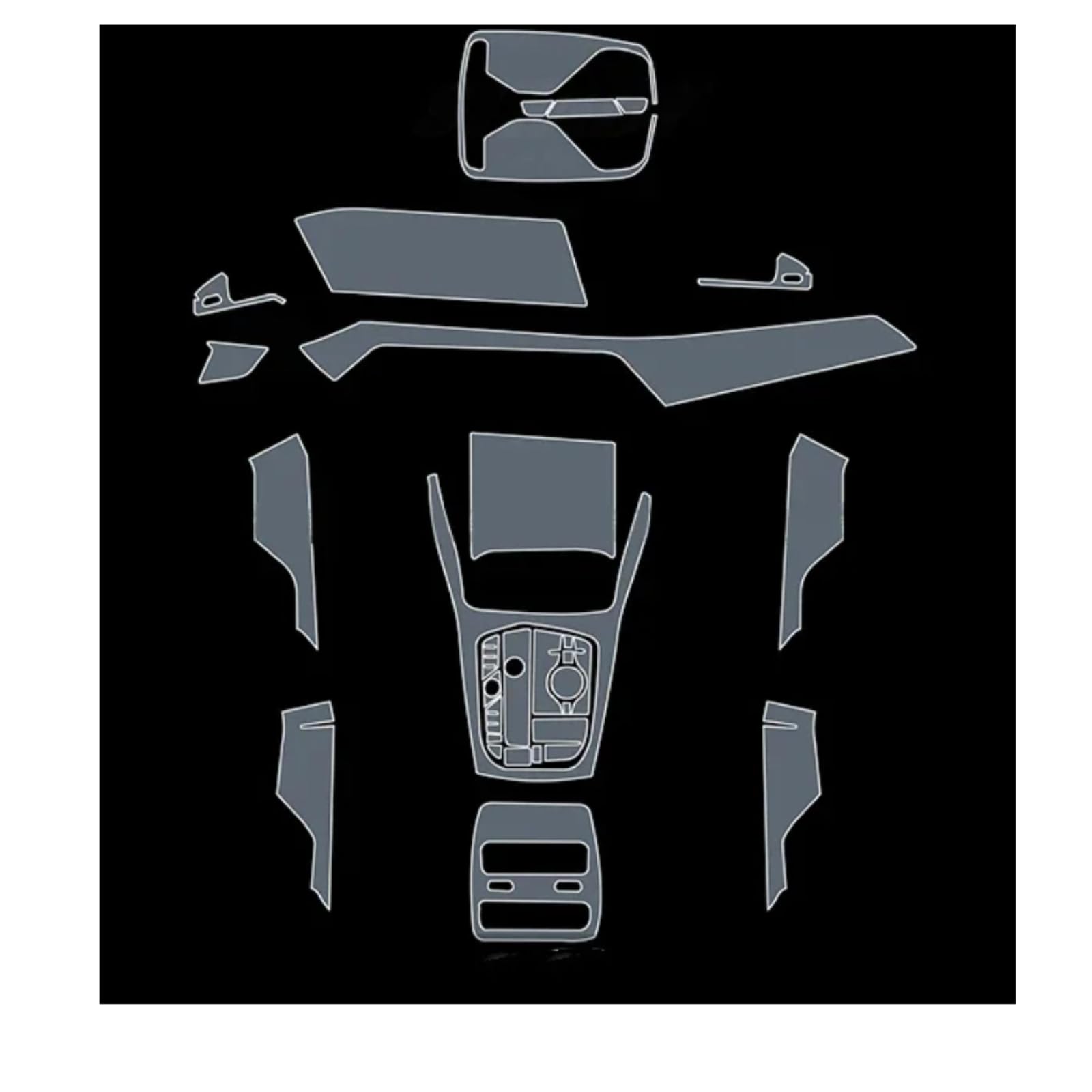Film TPU anti-rayures pour console centrale intérieure BMW X6M