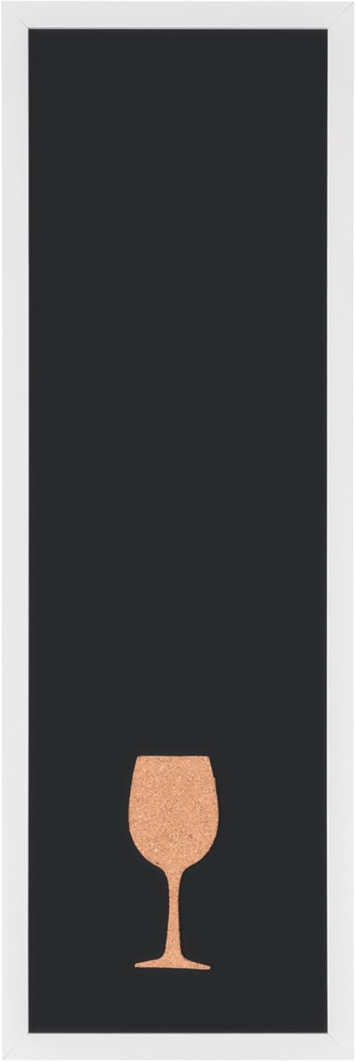 Bi-Office Combined Memo & Chalkboard Black Board Back 2CHALK Vino Weißer Rahmen