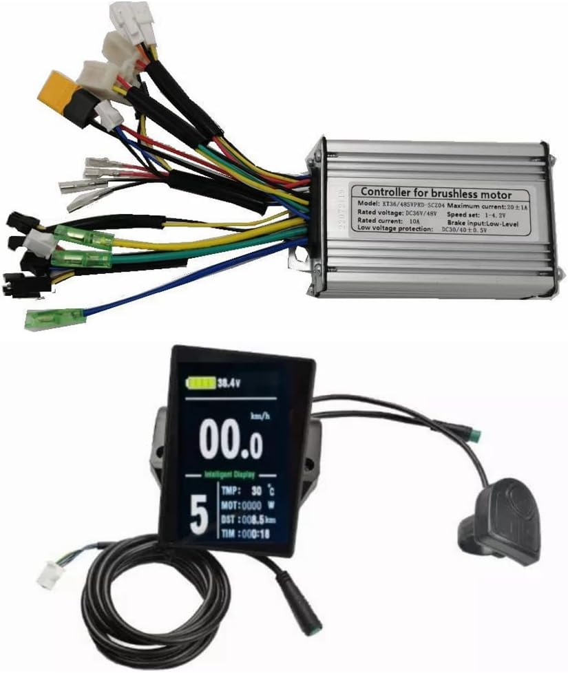 KT 36V/48V universal 20A 6 Mosfet Square Wave Controller with 6V/36V/48V Light output with KT LCD8SU Display